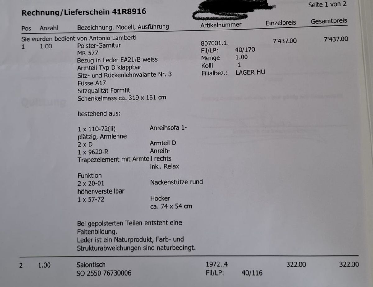 Divani: Sofa weiss wie neu – Usato da Wetzikon ZH venduto da lugis 1