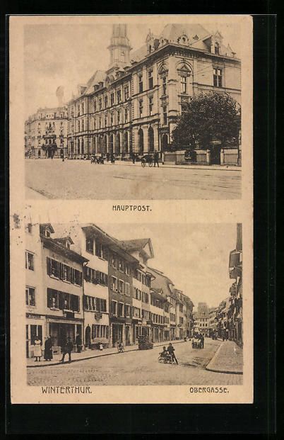 Cartes postales: AK Winterthur, Hauptpost, Obergasse – D'occasion à Berlin par bartko-reher