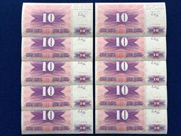 Bosnien und Herzegowina 1992 - 10x10 Dinara UNC