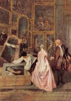 Kunst-AK, Watteau, Ladenschild des Kunsthändlers Gersaint