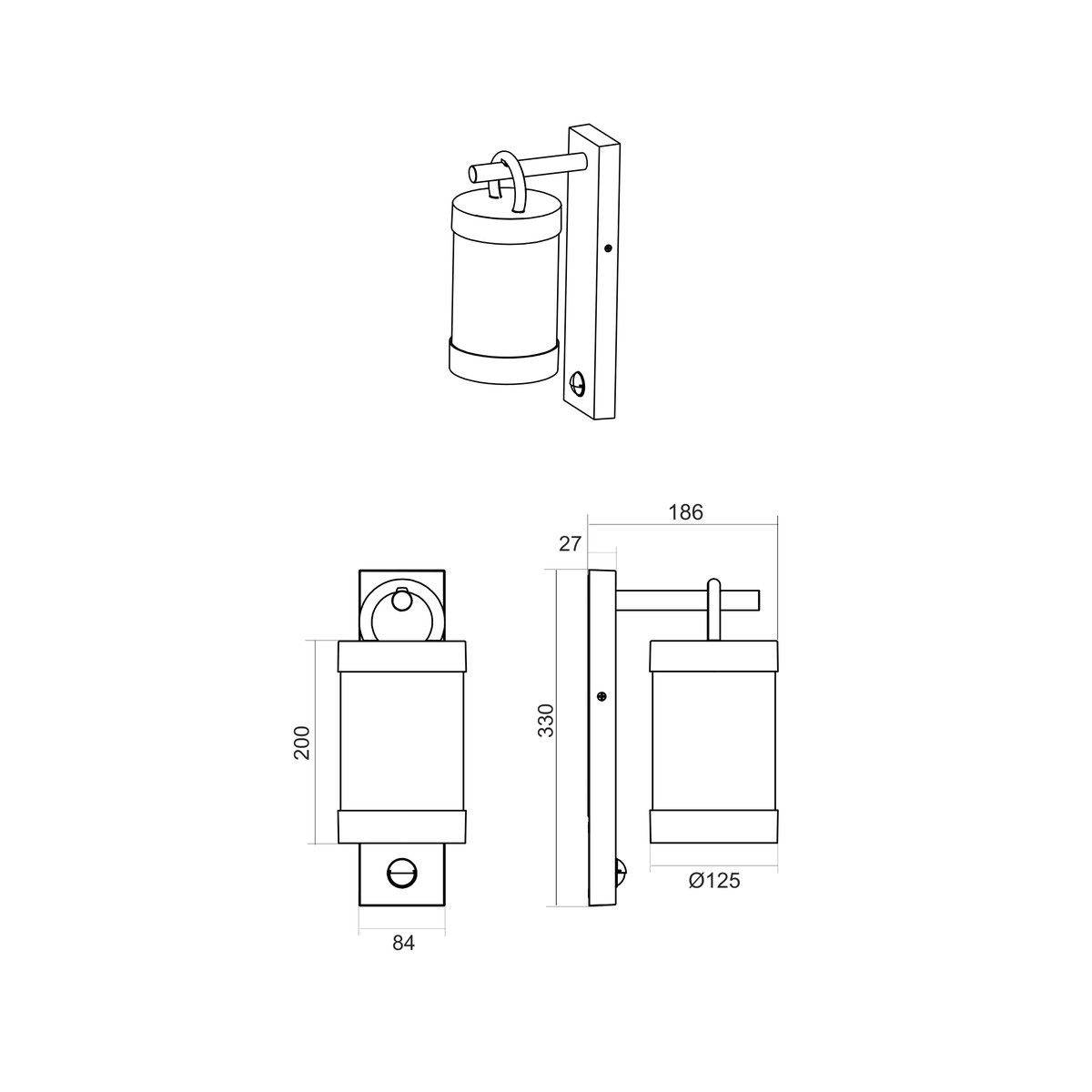 Lampade: Aussen Wandleuchte, IP44, 33 cm Höhe – Nuovo (secondo la descrizione) da Kreuzlingen venduto da Smart-Light 9