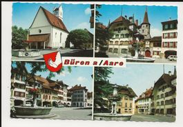 AK ca 1975 Büren a/Aare  4 Bilder Karte