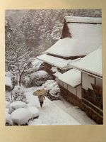 Original Vintage Poster - Kyoto - Haus im Winter