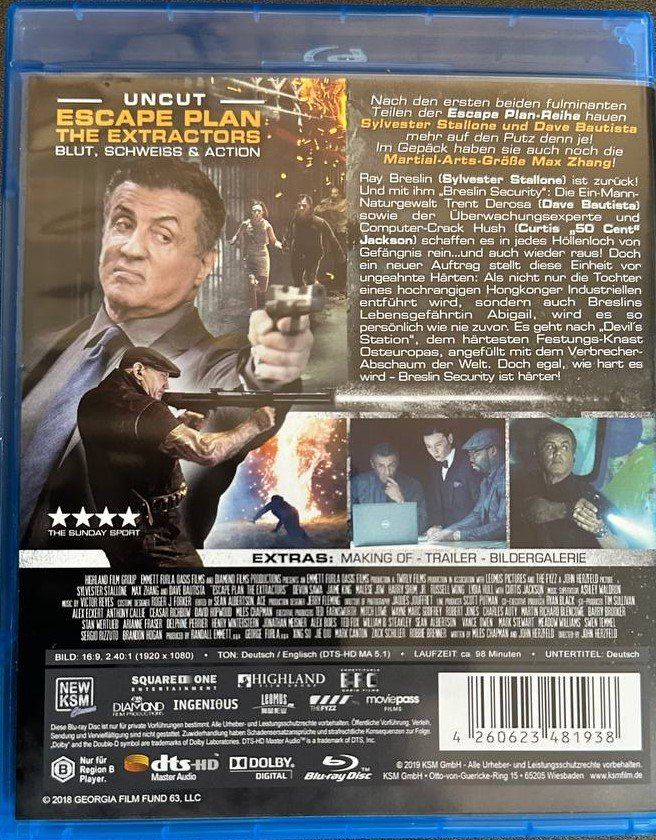 Tutti i DVDs: Escape Plan 1-3 Blu-ray Action – Usato da Beringen venduto da Mantafisch1 3