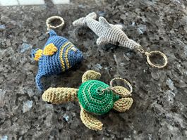 Verschiedene Schlüsselanhänger Amigurumi Preis pro Tier