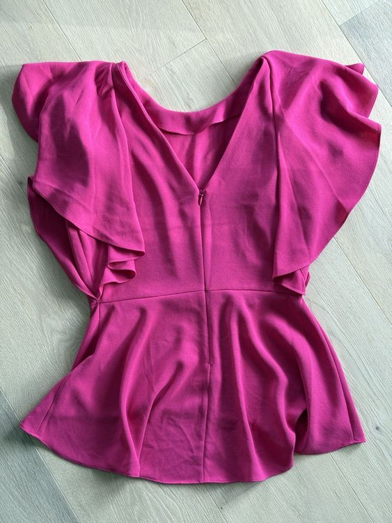 Camicette: Zara Fuchsia Flutter Sleeve Top - Summer, size S – Nuovo (secondo la descrizione) da Wetzikon ZH venduto da dor_rmq2 2