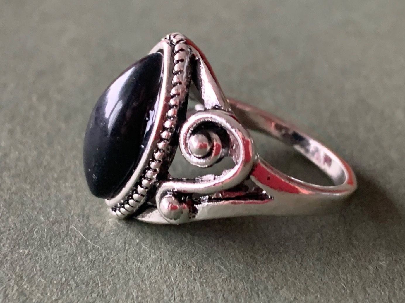 Anelli: Ring Indian Onyx (57/60) – Nuovo (secondo la descrizione) da Dittingen venduto da Bellevista 1