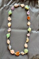 Collana vintage anni ’90 in pietre dure multicolori – 35 cm