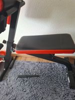 Fitnessbank Bauchtrainer verstellbar schwarz rot