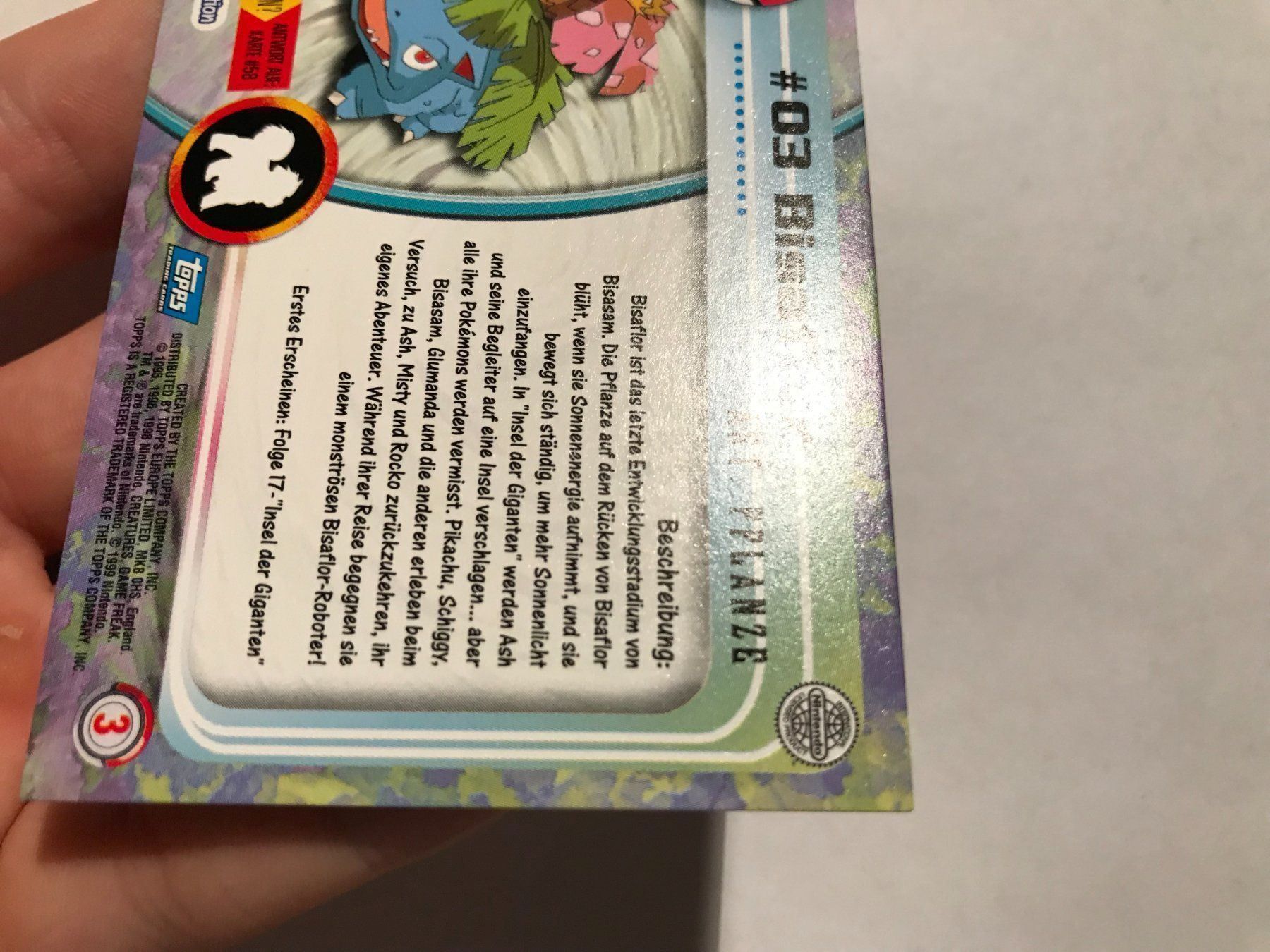 Pokémon Carte collezionabili: Bisaflor Topps Series 1 – Nuovo (secondo la descrizione) da Hagendorn venduto da Pokecollectorch 2