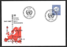 Sonderbrief S. 631 UNO 20 Jahre Kommission Genève 12.4.1967