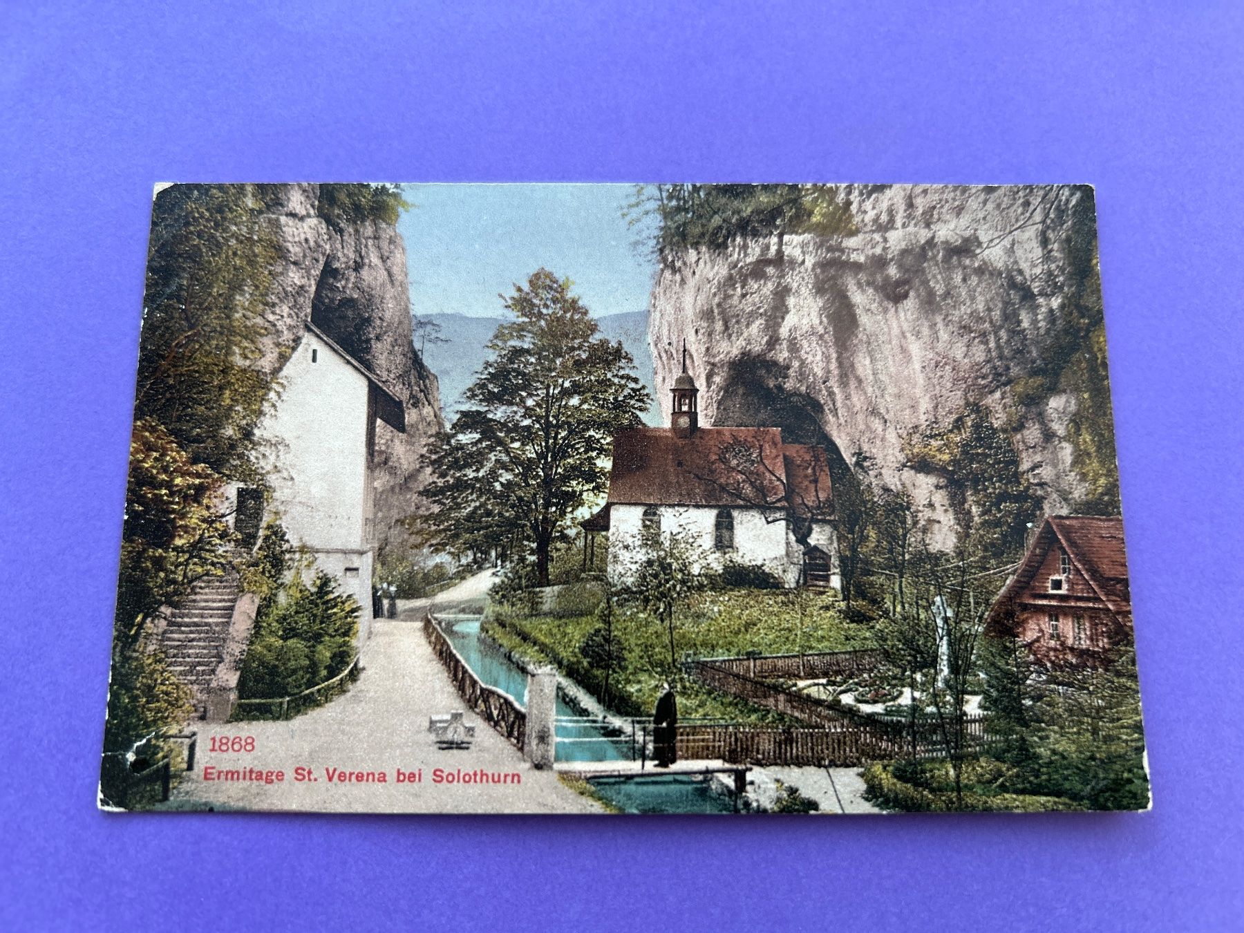 Cartoline postali: Ermitage St. Verena bei Solothurn alt 1909 – Usato da Hefenhofen venduto da Bierinder