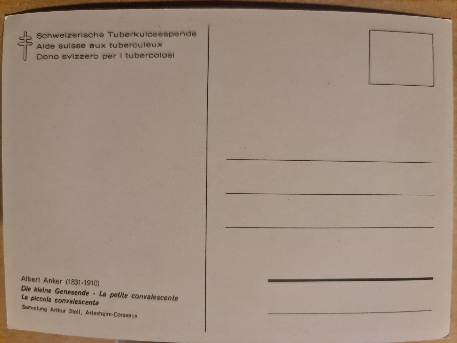 Cartoline postali: Ansichtskarte - Albert Anker - La petite convalescente – Nuovo (secondo la descrizione) da Dintikon venduto da Vexi 1