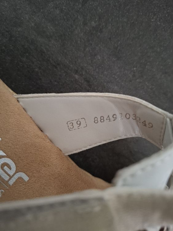 Rieker Sandaletten weiss Gr. 39 (Antistress) 2