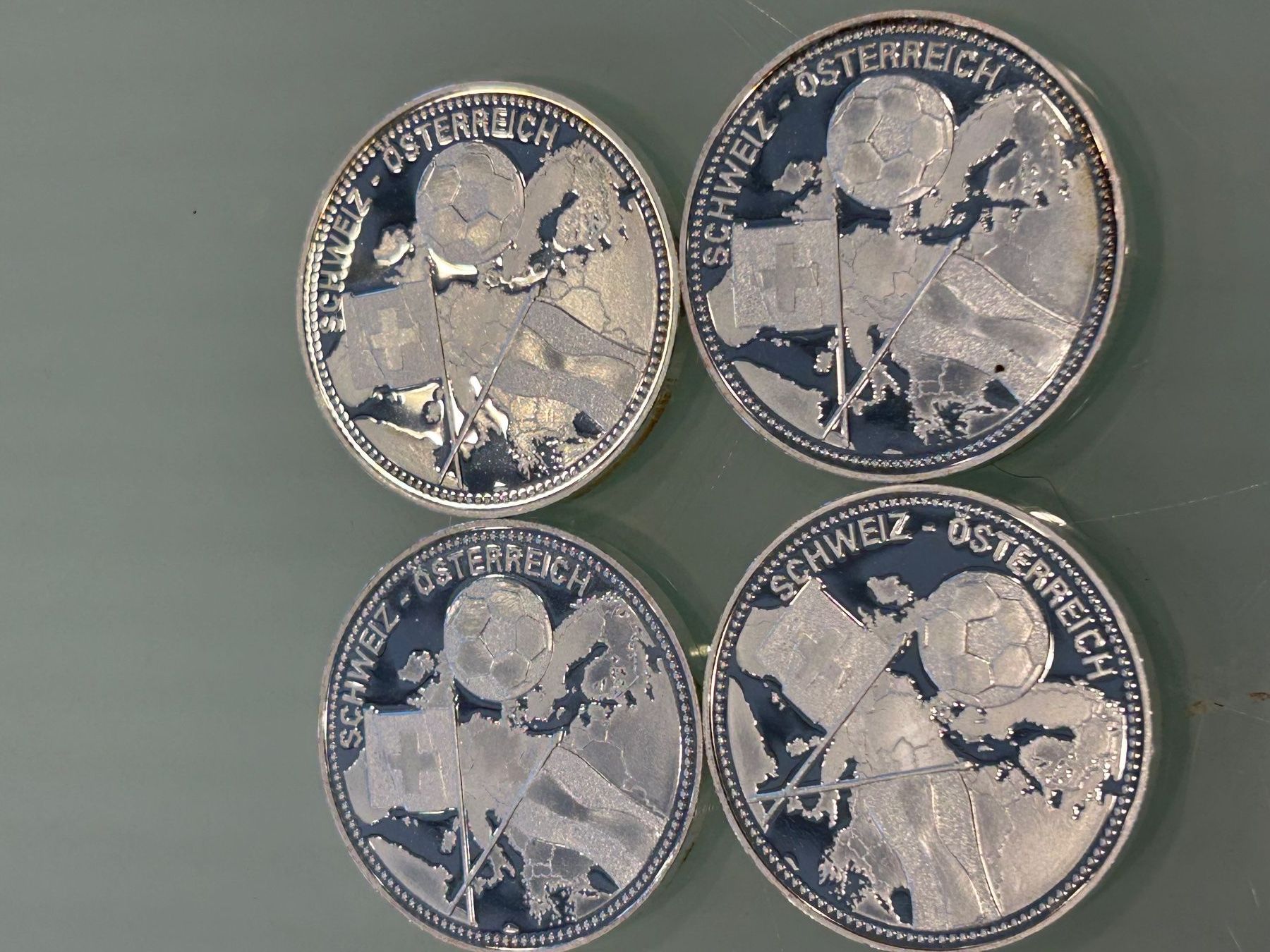 Metalli preziosi: 4 mal 925er silber medaille 112 gramm – Usato da herisau venduto da hb_gold
