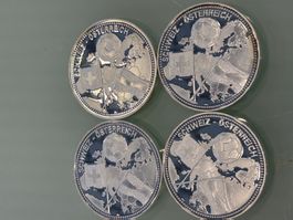 4 mal 925er silber medaille 112 gramm