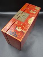 Antike Rote Chinesische Erinnerung kiste 1920 Golddekor