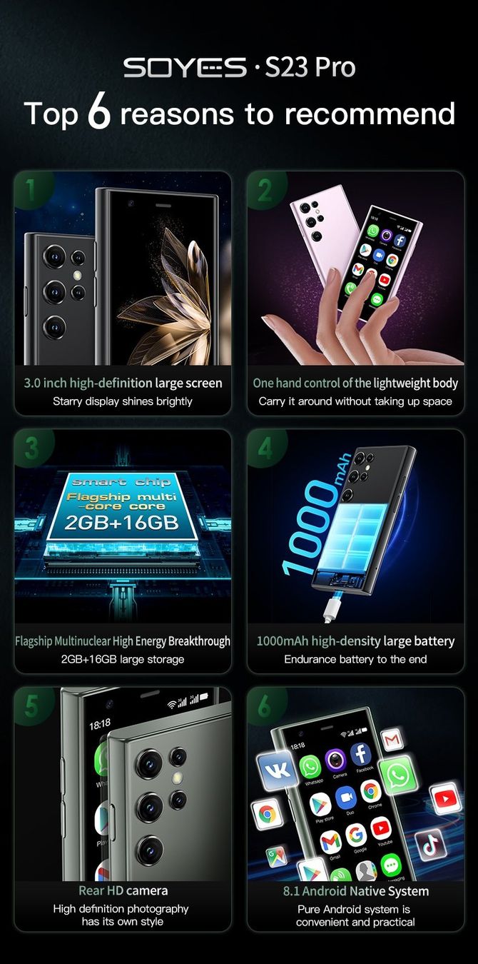 Handys / Smartphones: Mini-Smartphone 16GB HD-Kamera Dual-Sim – Neu und originalverpackt aus Gurmels von Swisspod 8