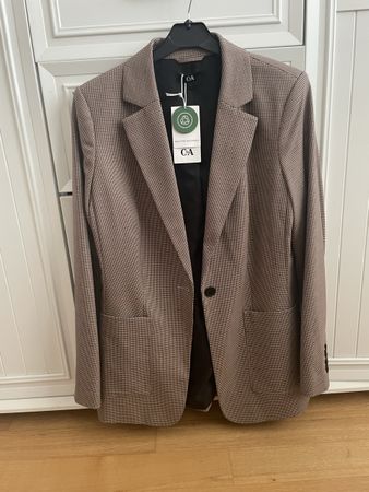 C&A Brown Checked Blazer, Size 38, Great Condition!