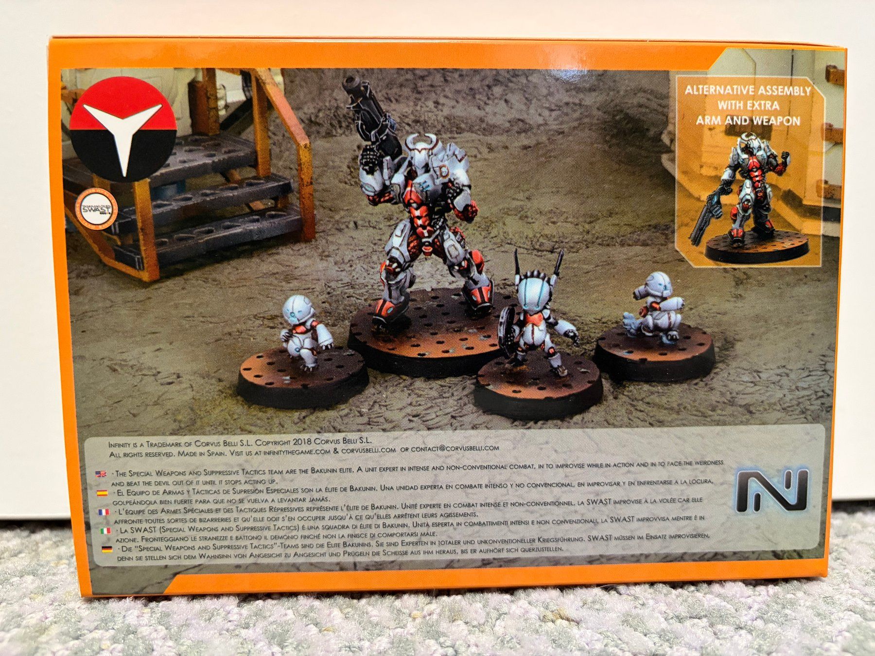 Kit di modellismo & Modellini statici: Infinity Nomads Taskmaster Bakunin SWAST Team Miniaturen – Nuovo e nell'imballaggio originale da Buchs AG venduto da pebob 1