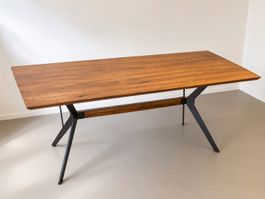 Hochwertiger Pfister Design-Tisch – Holz & Metall – 180 × 90