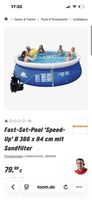 Fast-Set Pool Ø 366 x 84 cm mit Sandfilter  neuwertig
