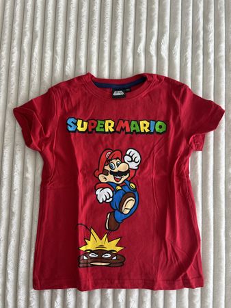 SUPER MARIO T SHIRT ROT NEUWERTIG GR 122