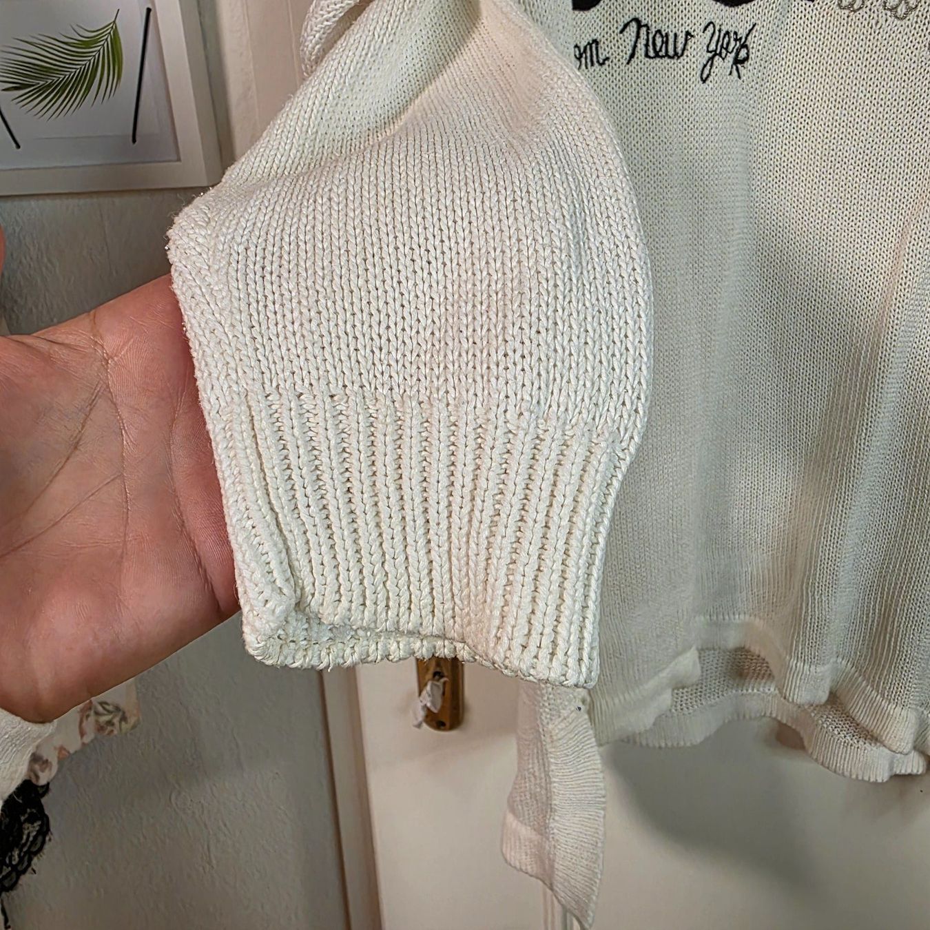 Pullover & Sweatshirts: Vintage Weisser Strickpullover, Gr.40/42, Stickerei Mäuse – Gebraucht aus Wald ZH von CapLux 9