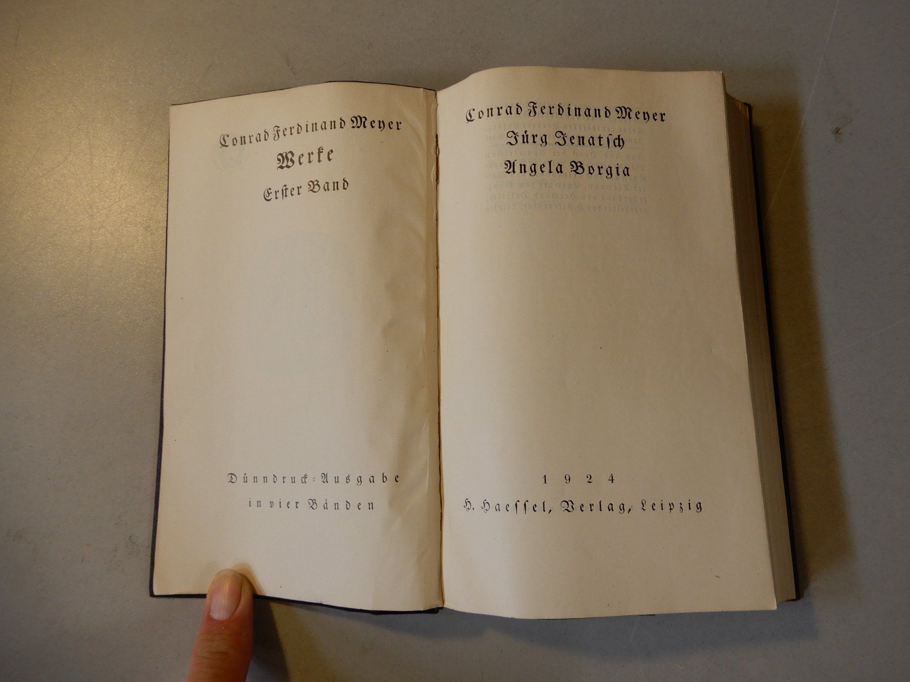 Livres: Conrad Ferdinand Meyer Werke Erster Band 1924 – D'occasion à Erstfeld par Mario_boe0 1
