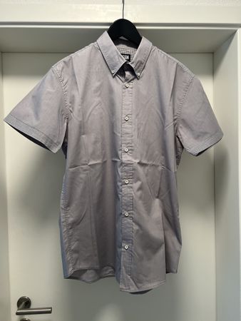 Chemise homme manche courte gris clair taille L bon état