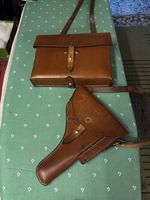 Offizier Leder Pistolenhalter und Offizierstasche