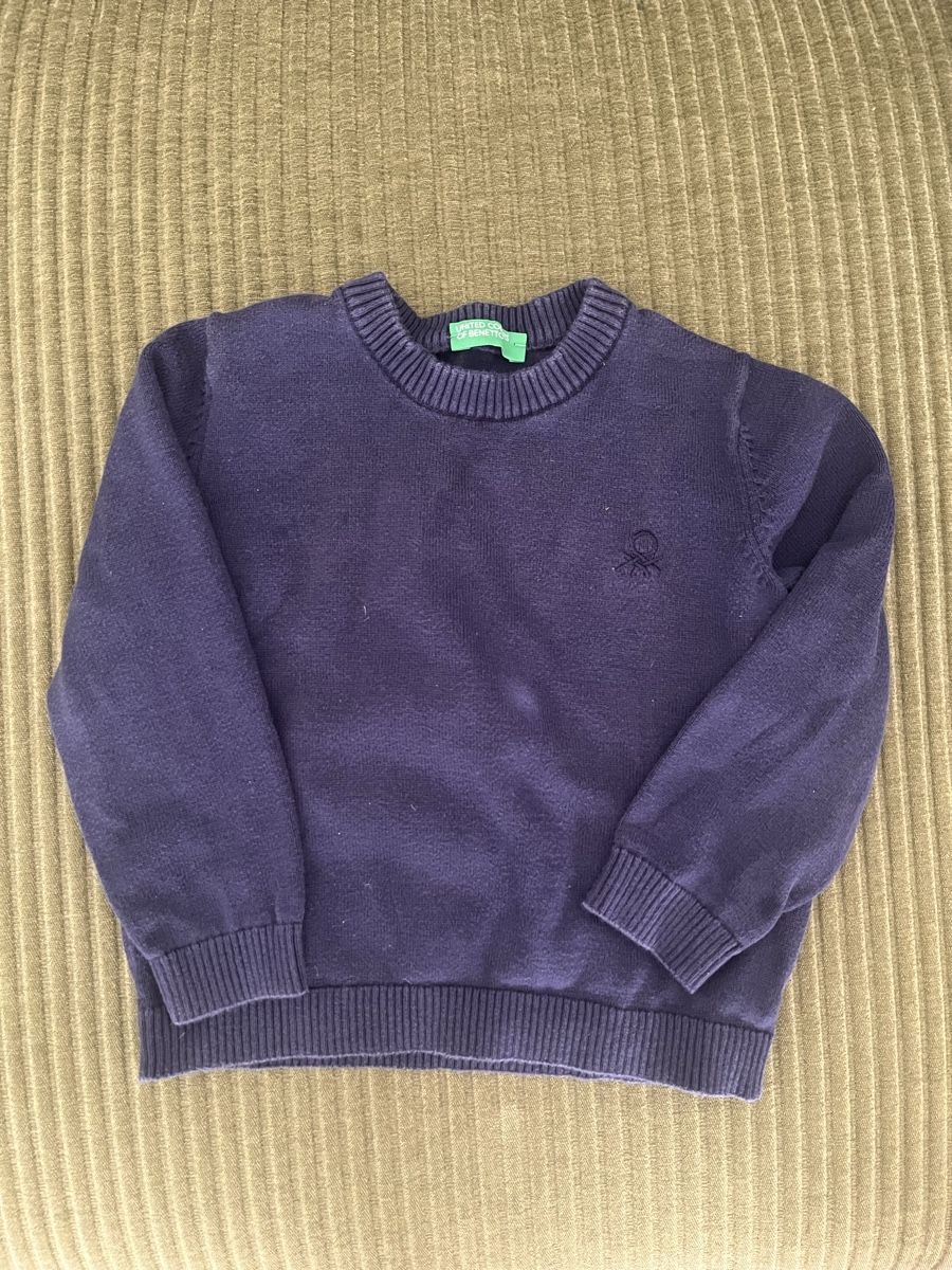 Benetton Pullover & Sweatshirts: Pull Benetton bleu marine, taille 98 – Neu (gemäss Beschreibung) aus Cossonay-Ville von Venusa09