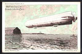 Friedrichshafen, Zeppelin vor der Ballon