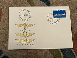 CH FDC  Swissair 1972