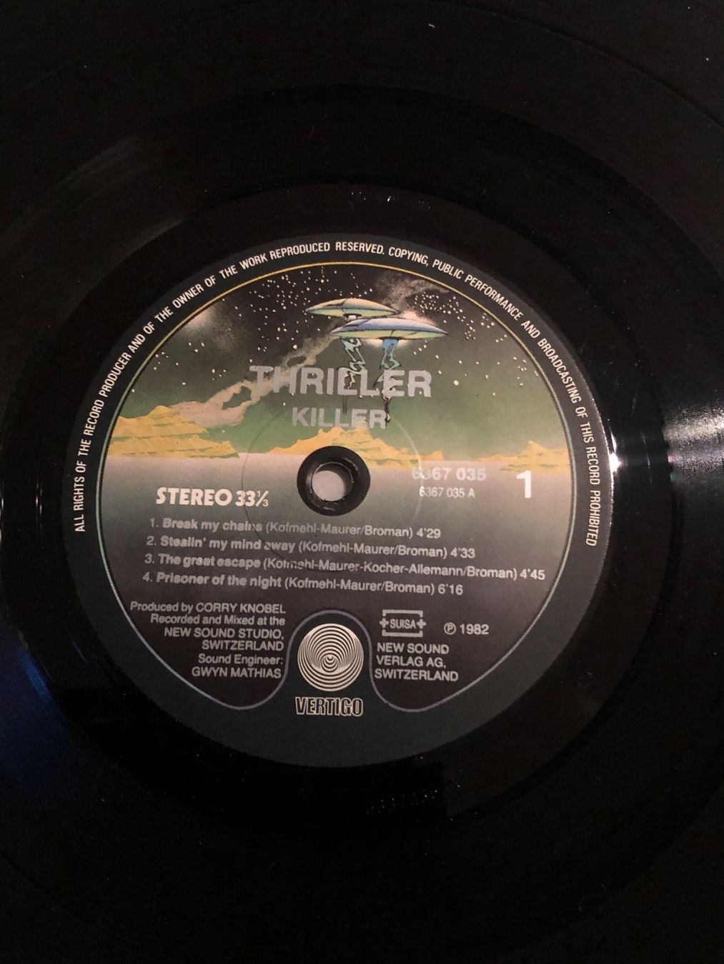 Schallplatten: Killer. 1982. Switzerland. Thriller – Gebraucht aus Faulensee von Mizuno06 2