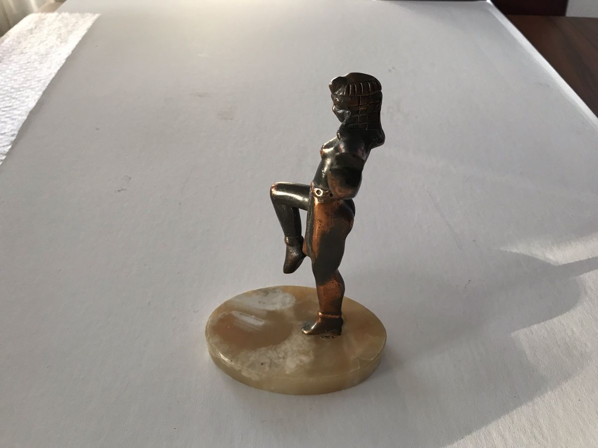 Statuette: Statuette danseuse orientale Art Déco sur socle onyx – Usato da Penthaz venduto da Petrus45 4
