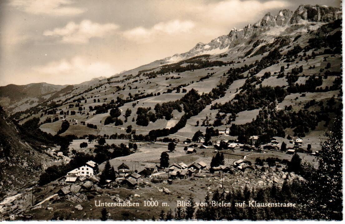 Ansichtskarten: Unterschächen  1954 – Gebraucht aus Wolhusen von Curver9