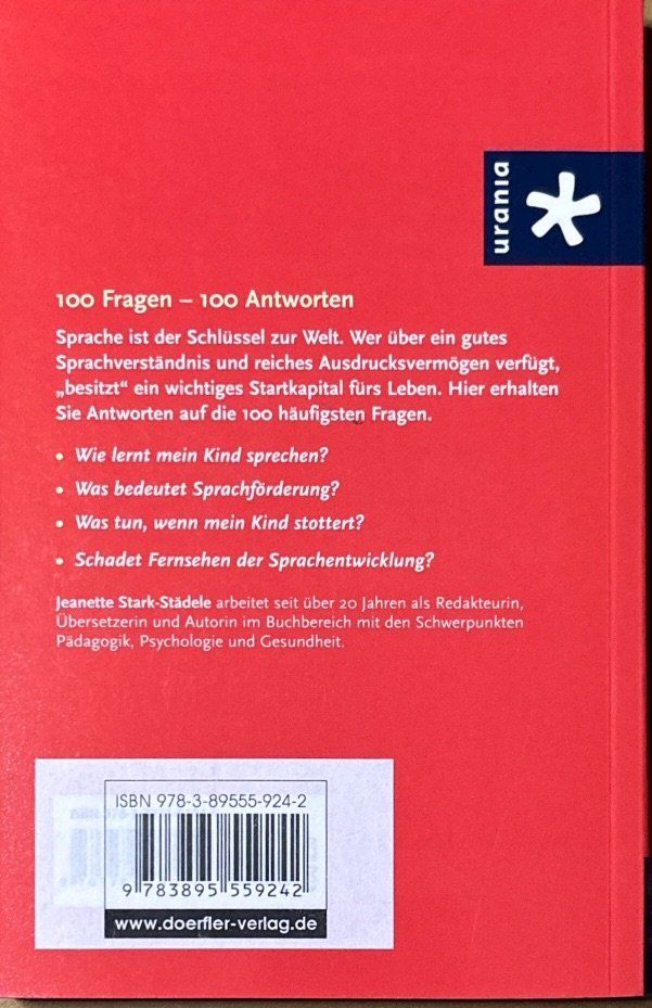 Libri: Stark-Städele Jeanette, Sprechen lernen – Nuovo (secondo la descrizione) da Sarnen venduto da Livres 1