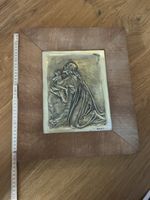 Religiöses Bild Jesus Christus Messing gerahmt Unikat A.L.