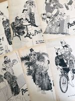 Pschitt Soda Perrier Clown -6 alte Werbungen / Réclames 1956