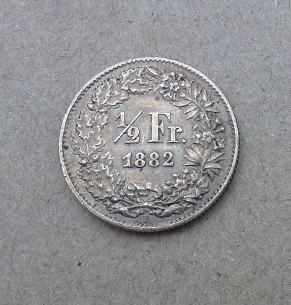 Tutti le monete: ++ 1/2 Franken 1882 – Usato da Walkringen venduto da Casablanca777