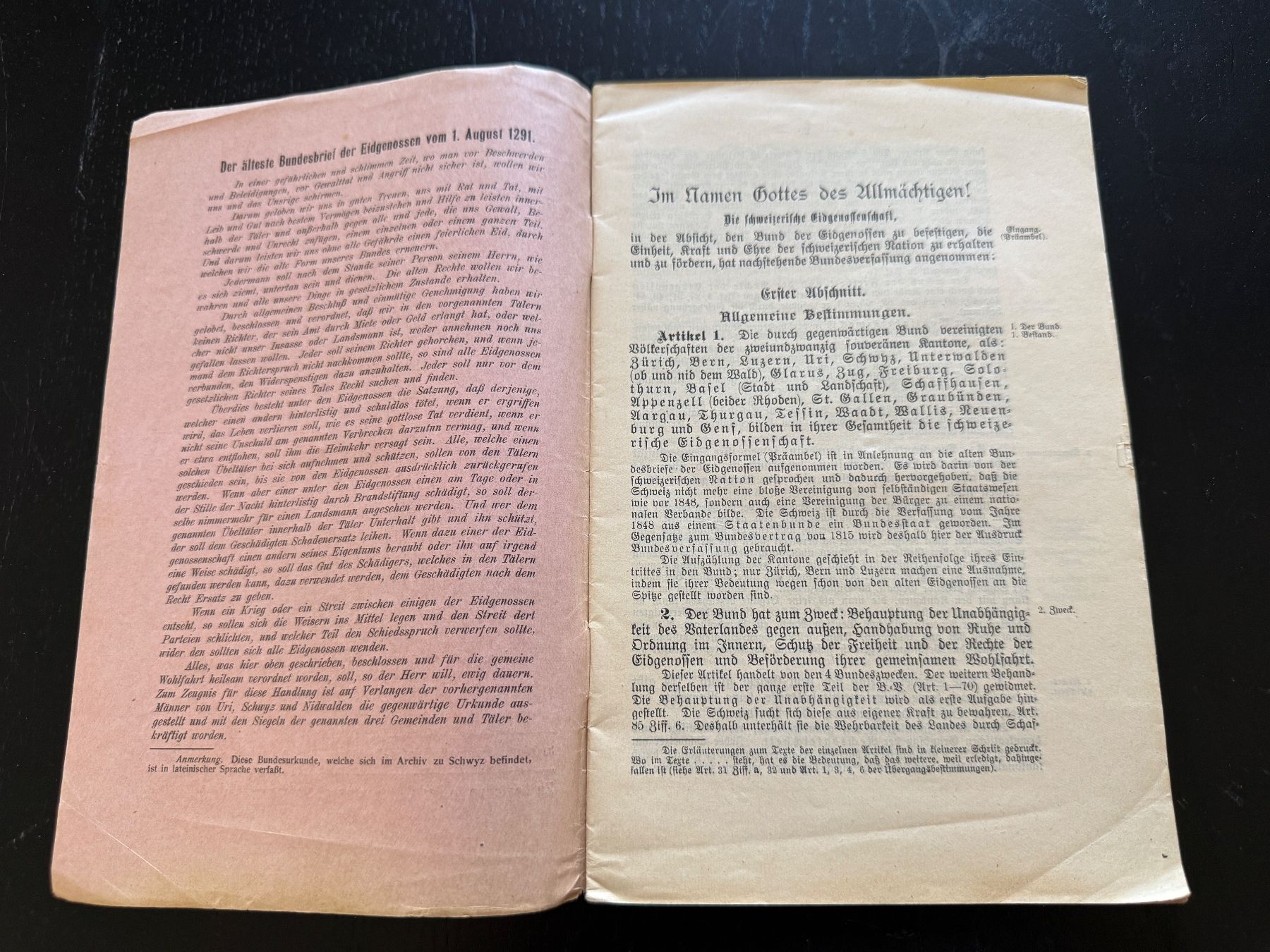 Bücher: Bundesverfassung der Schweizerischen Eidgenossenschaft 18... – Gebraucht aus Erstfeld von Uhu1980 1