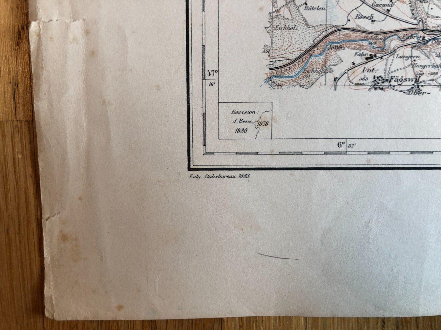 Landkarten & Atlanten: Siegfriedatlas Bl. 230: Wald 1882 – Gebraucht aus Zürich von allp 7
