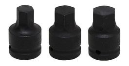 Kraft-Bit-Einsätze (1/2), Innen-6-Kant, 14-17-19 mm, 3-tlg.