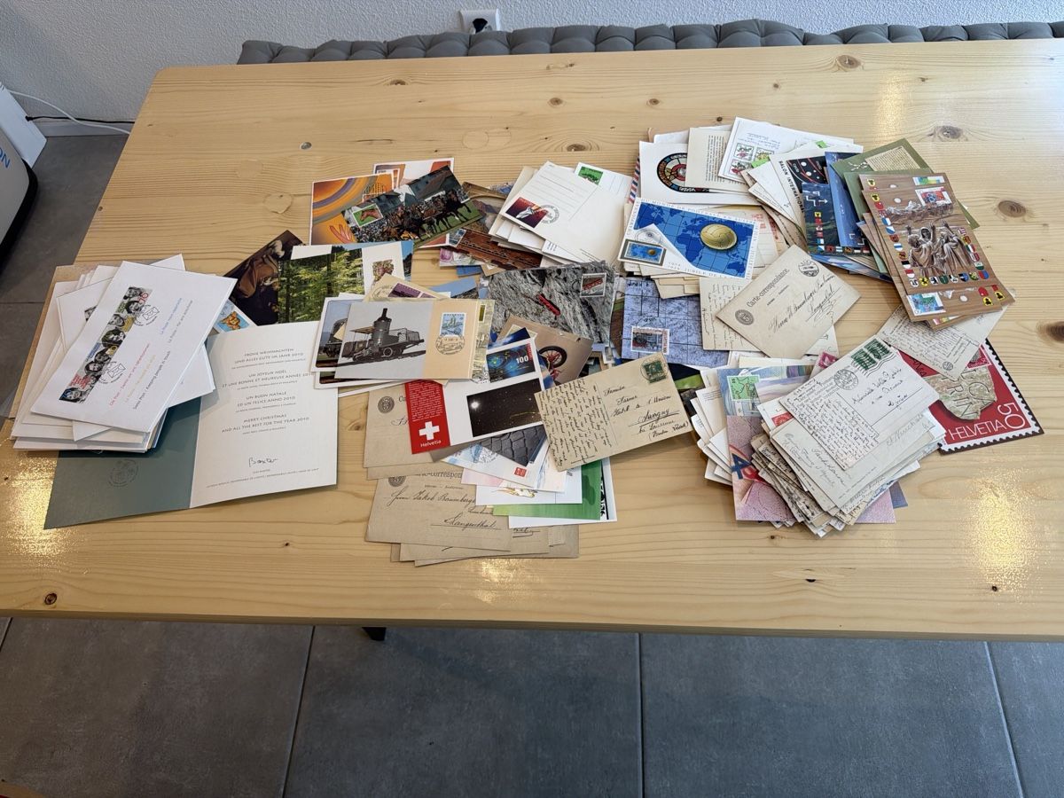 Cartoline postali: Briefe und Ansichtskarten Sammlungsbestand mit Briefmarke – Usato da Tafers venduto da Tschanz-Solutions