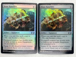 2x Brass Knuckles Foil - Magic The Gathering