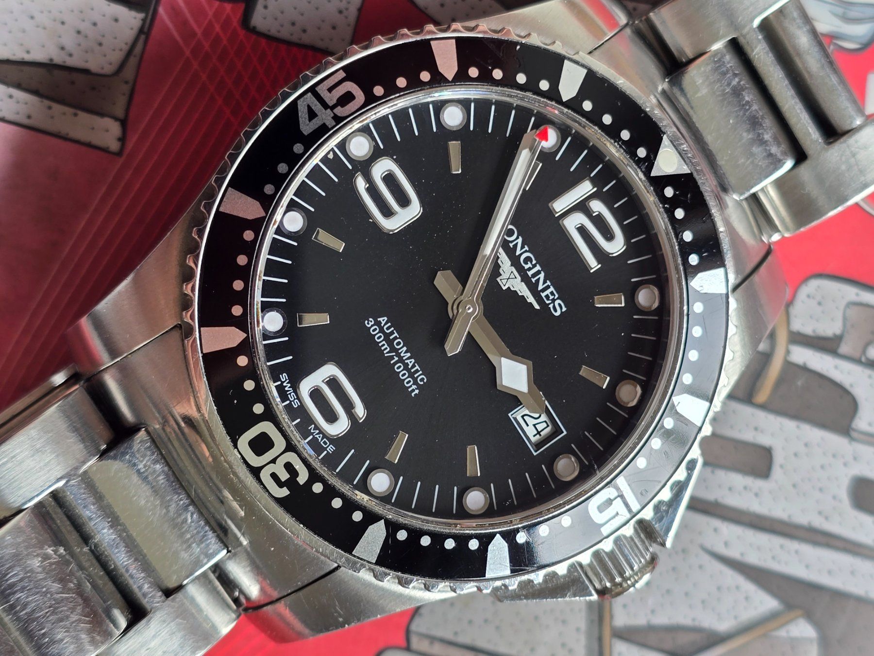 Longines Orologi: Longines Hydro Conquest Date 300m Automat wunderschoen – Usato da Muri AG venduto da Corredor 9