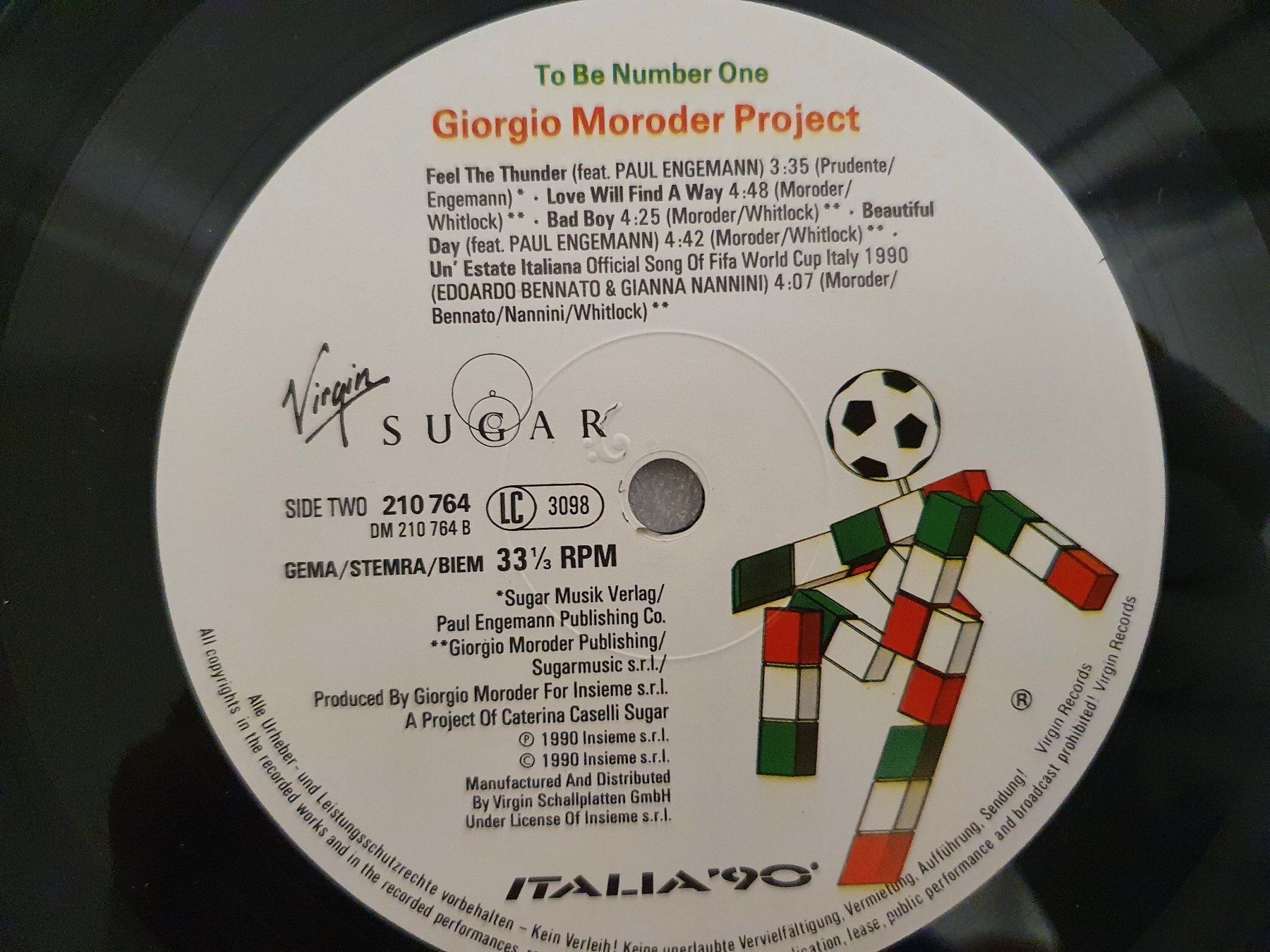 Dischi in vinile: Giorgio Moroder Project – To Be Number One (Summer 1990) – Usato da Uster venduto da Vinyl-Leidenschaft 7