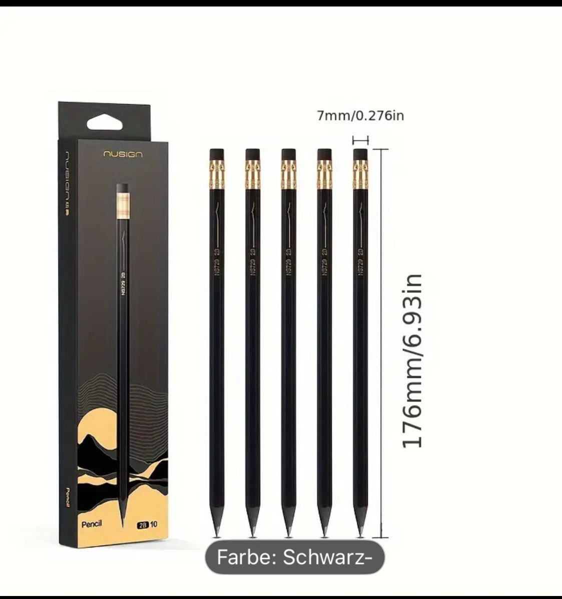Matite, matite colorate & gessi: NUSİGN Bleistifte Set, Schwarz, 2B – Nuovo e nell'imballaggio originale da Kloten venduto da digi-Galaxy 3