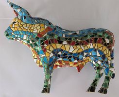 Mosaik-Stierfigur - Original von Barcinos